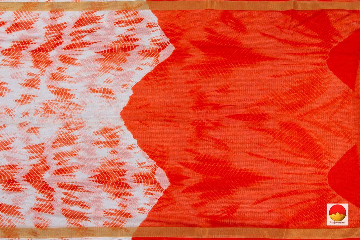 Orange Bandhani Shibori Kota Silk Saree Handwoven For Office Wear PV RJ 38 - Bandhani Silk - Panjavarnam PV RJ 38