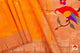 Orange Handwoven Paithani Silk Saree Single Muniya Border Pure Silk For Festive Wear PV MG 2023