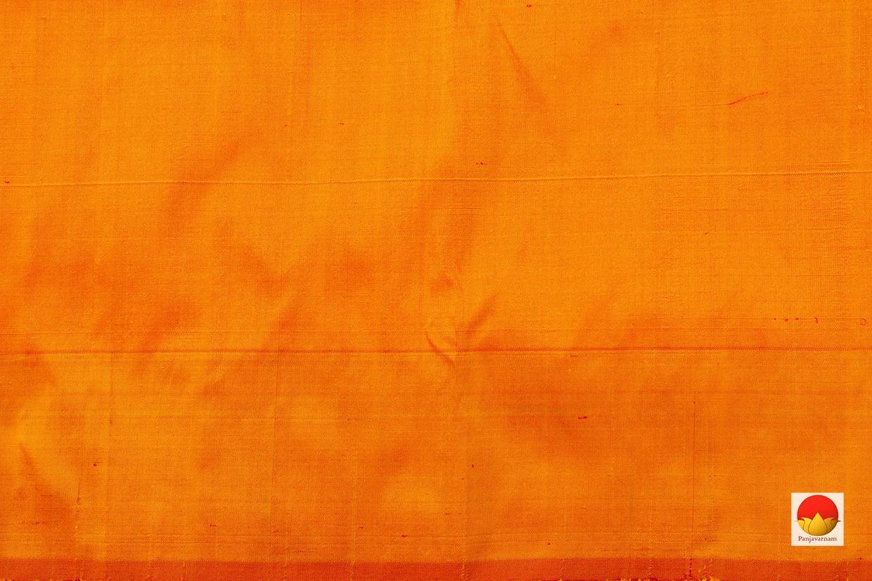 Orange Handwoven Paithani Silk Saree Single Muniya Border Pure Silk For Festive Wear PV MG 2023 - Paithani Saree - Panjavarnam PB 2023