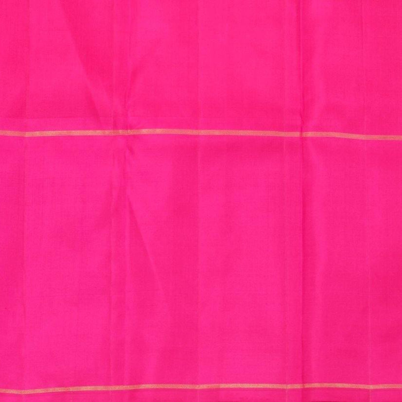 Orange Kanchipuram Silk Saree Handwoven Pure Silk For festive Wear PV G 4100 - Silk Sari - Panjavarnam PV G 4100