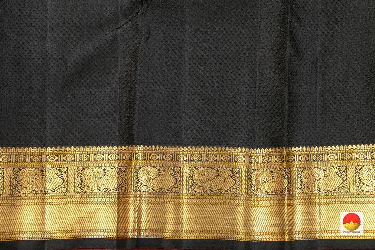 Peach And Maroon Kanchipuram Silk Saree Handwoven Pure Silk Pure Zari For Wedding Wear PV NYC 379 - Silk Sari - Panjavarnam PV NYC 379