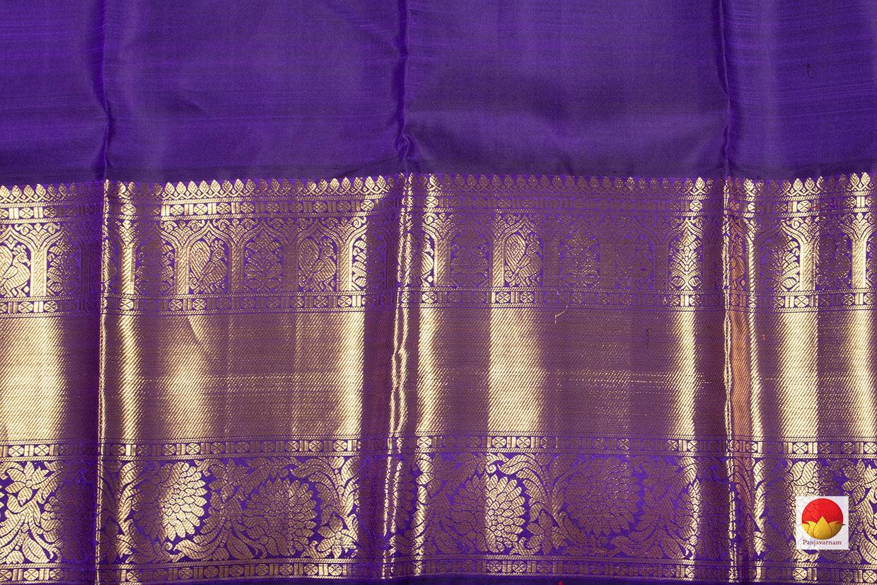Pink And Blue Korvai Kanchipuram Silk Saree Handwoven Pure Silk Pure Zari For Wedding Wear PV NYC 277 - Silk Sari - Panjavarnam PV NYC 277