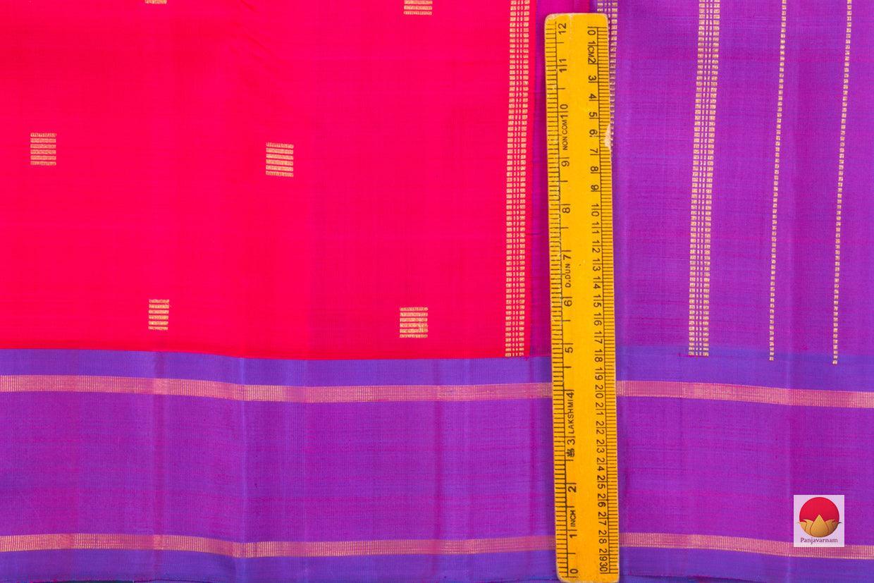 Pink And Purple Kanchipuram Silk Saree Handwoven Pure Silk Pure Zari For Festive Wear PV G 4299 - Silk Sari - Panjavarnam PV G 4299