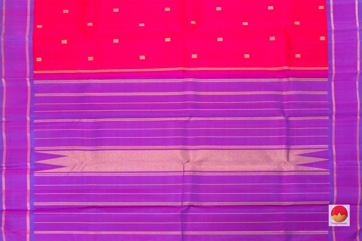 Pink And Purple Kanchipuram Silk Saree Handwoven Pure Silk Pure Zari For Festive Wear PV G 4299 - Silk Sari - Panjavarnam PV G 4299