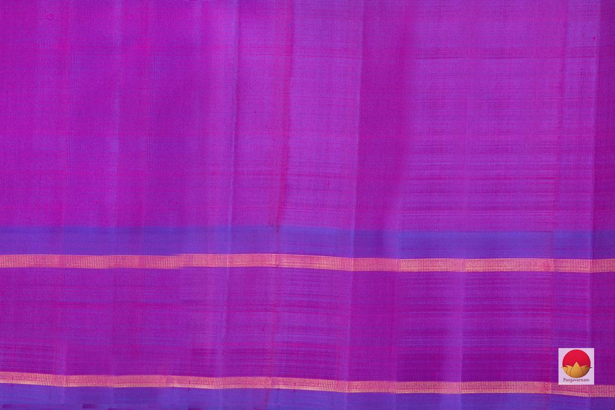 Pink And Purple Kanchipuram Silk Saree Handwoven Pure Silk Pure Zari For Festive Wear PV G 4299 - Silk Sari - Panjavarnam PV G 4299
