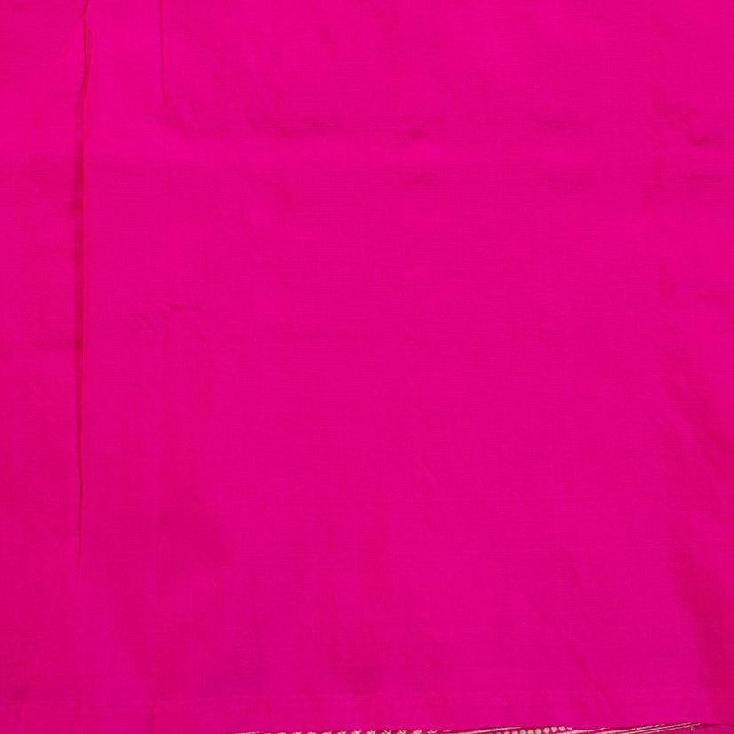 Pink Banarasi Silk Saree With Silver Zari Pure Silk PB KO 103 - Silk Sari - Panjavarnam PB KO 103