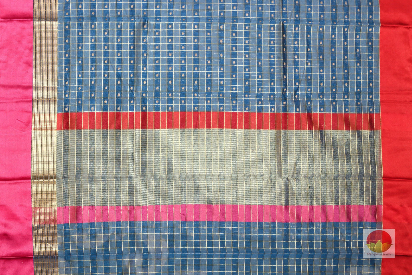 pallu detail of banarasi silk cotton saree