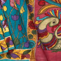 Buy Kalamkari Bangalore Silk Sarees Online