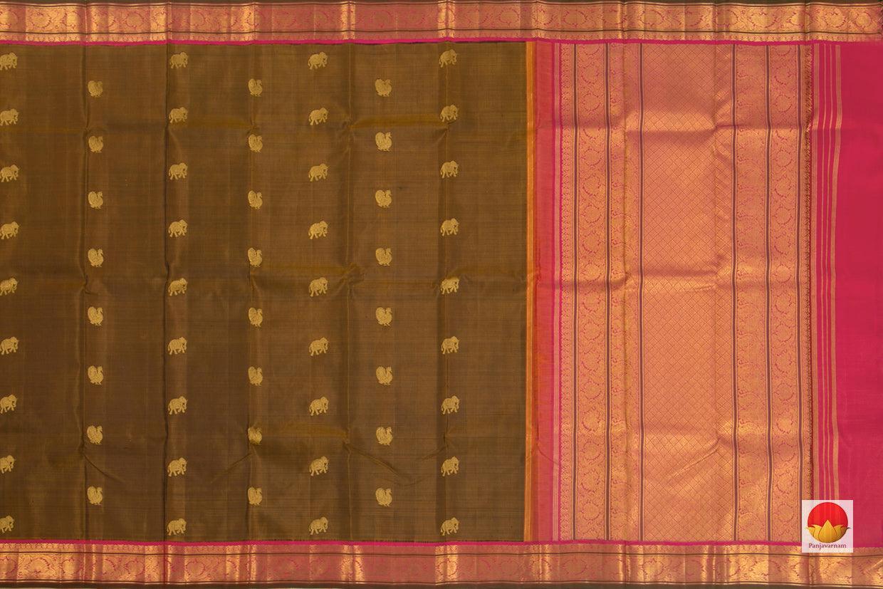 Buy Kanchipuram Brown Shades Silk Sarees Online - Panjavarnam