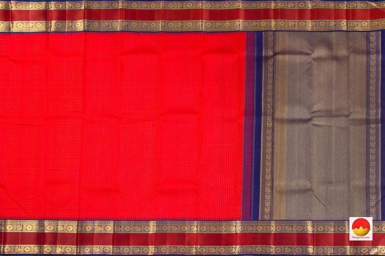Buy Kanchipuram Red Shades Silk Sarees Online - Panjavarnam