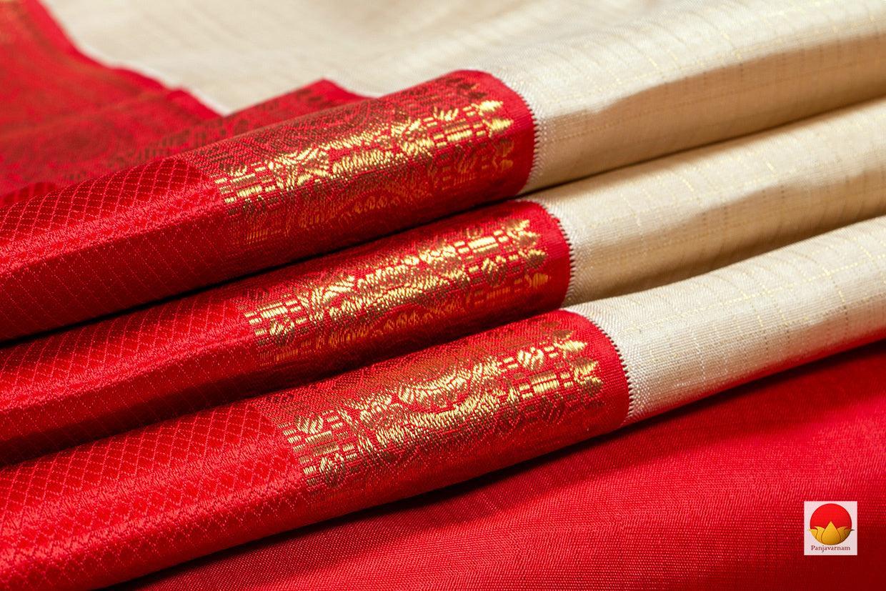 Buy Kanchipuram Whites & Off White Shades Silk Sarees Online - Panjavarnam