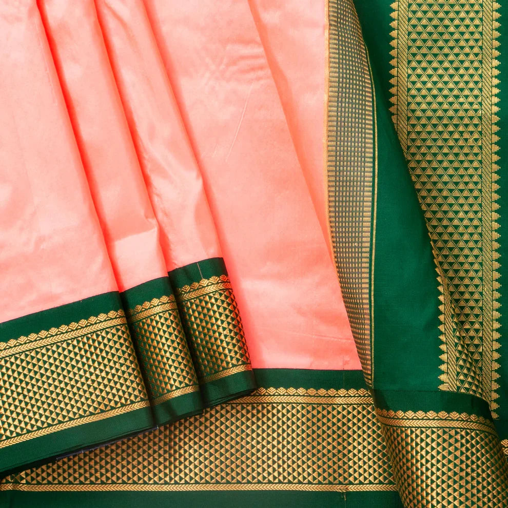 Buy Kanchipuram Ganga Jamuna Border Silk Saree Online