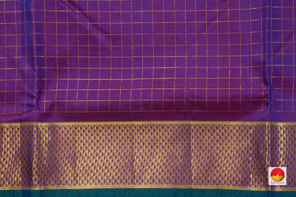 9 Yards - Kanchipuram Silk Saree - Handwoven Pure Silk - Pure Zari - PV NYC 769 - 9 yards silk saree - Panjavarnam