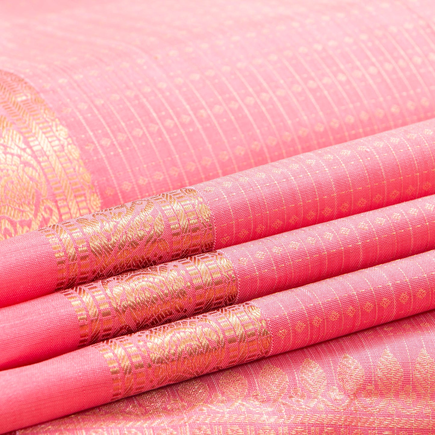 Pink Kanchipuram Silk Saree For Bridal Wear PV MEN 256