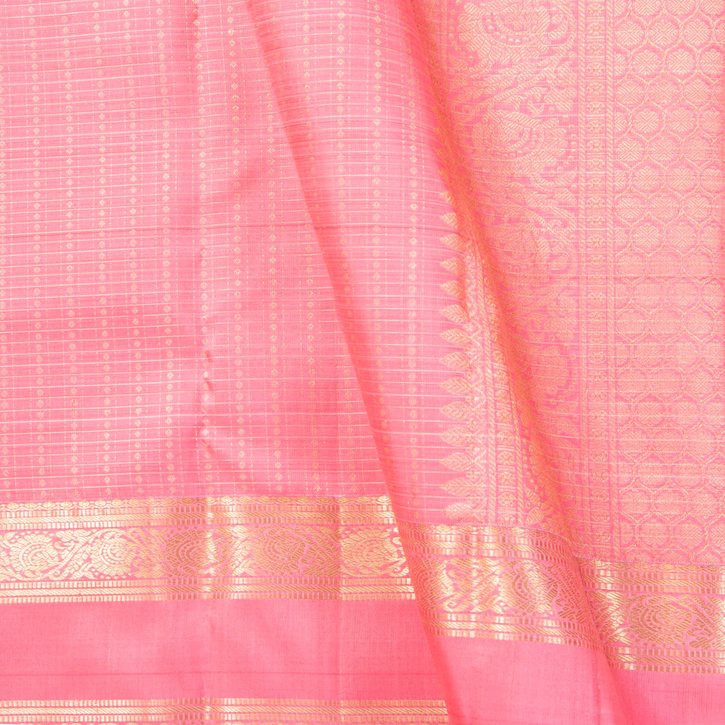 Pink Kanchipuram Silk Saree For Bridal Wear PV MEN 256