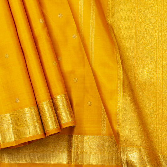 Yellow Kanchipuram Silk Saree For Festive Wear PV 2053