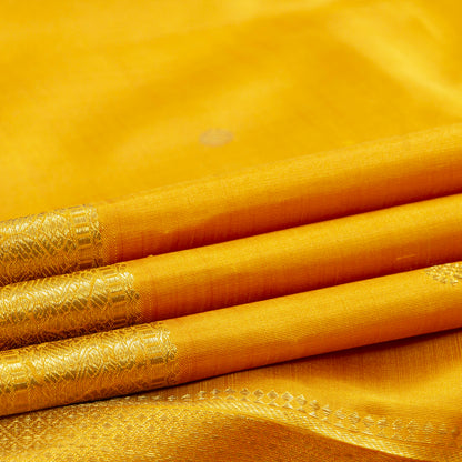 Yellow Kanchipuram Silk Saree For Festive Wear PV 2053