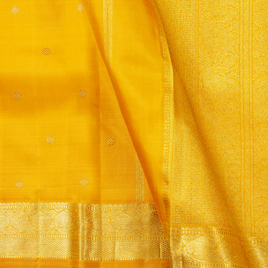 Yellow Kanchipuram Silk Saree For Festive Wear PV 2053