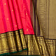 Peach And Brown Kanchipuram Silk Saree For Wedding Wear PV MEN 167