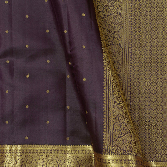 Brown Kanchipuram Silk Saree For Festive Wear PV MEN 208