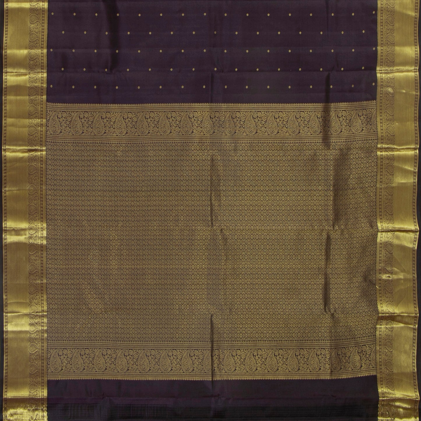 Brown Kanchipuram Silk Saree For Festive Wear PV MEN 208