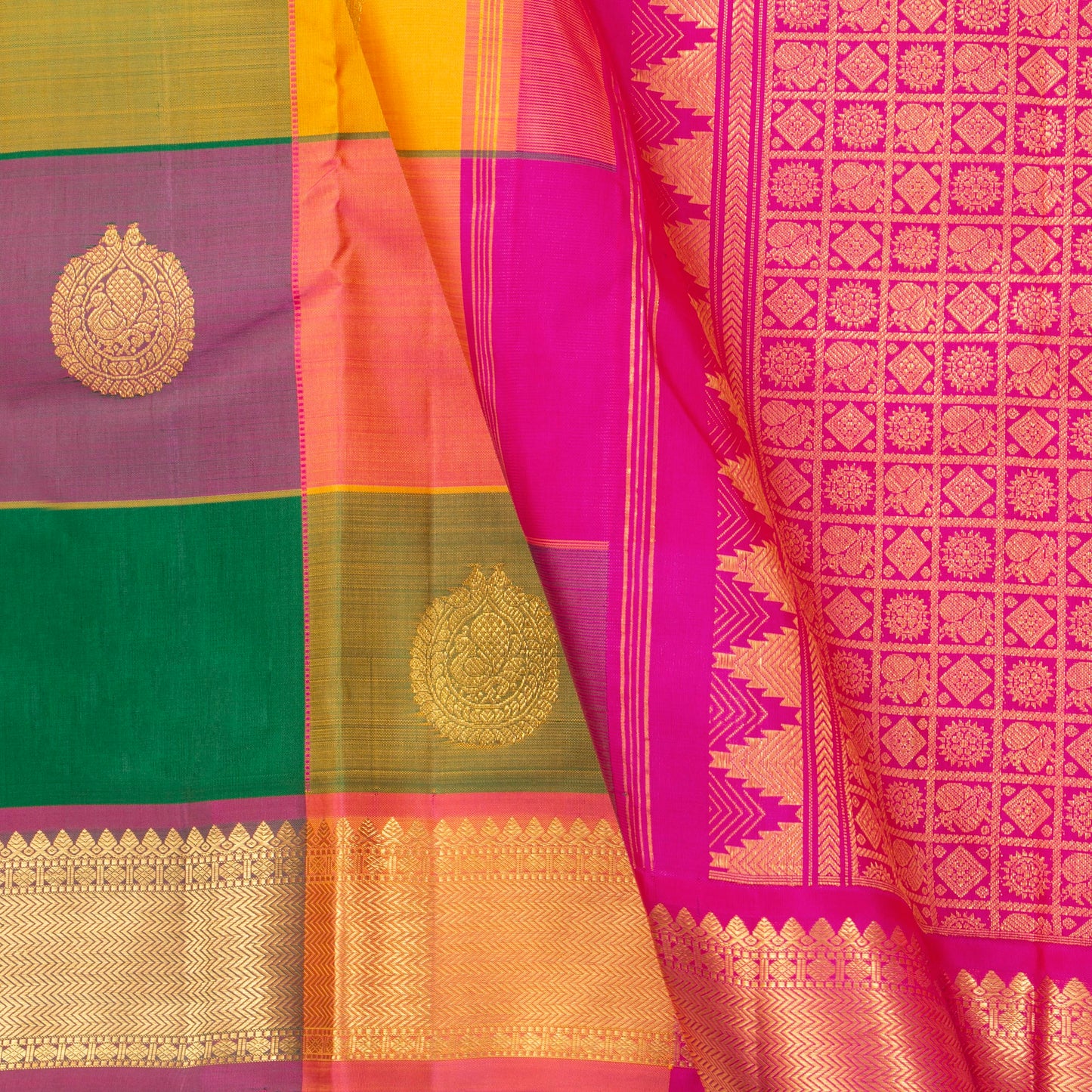 Paalum Pazhamum Kattam Kanchipuram Silk Saree For Festive Wear PV NYC 1419