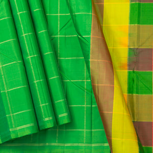 Green Kanchipuram Silk Saree For Festive Wear PV NYC 1404