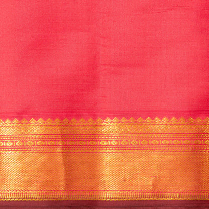 Royal Blue And Peach Kanchipuram Silk Saree For Wedding Wear PV MEN 177 - Silk Sari - Panjavarnam PV MEN 177