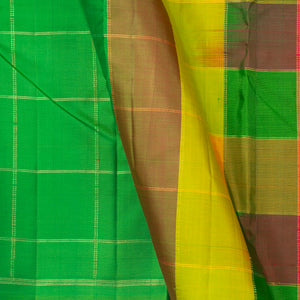 Green Kanchipuram Silk Saree For Festive Wear PV NYC 1404