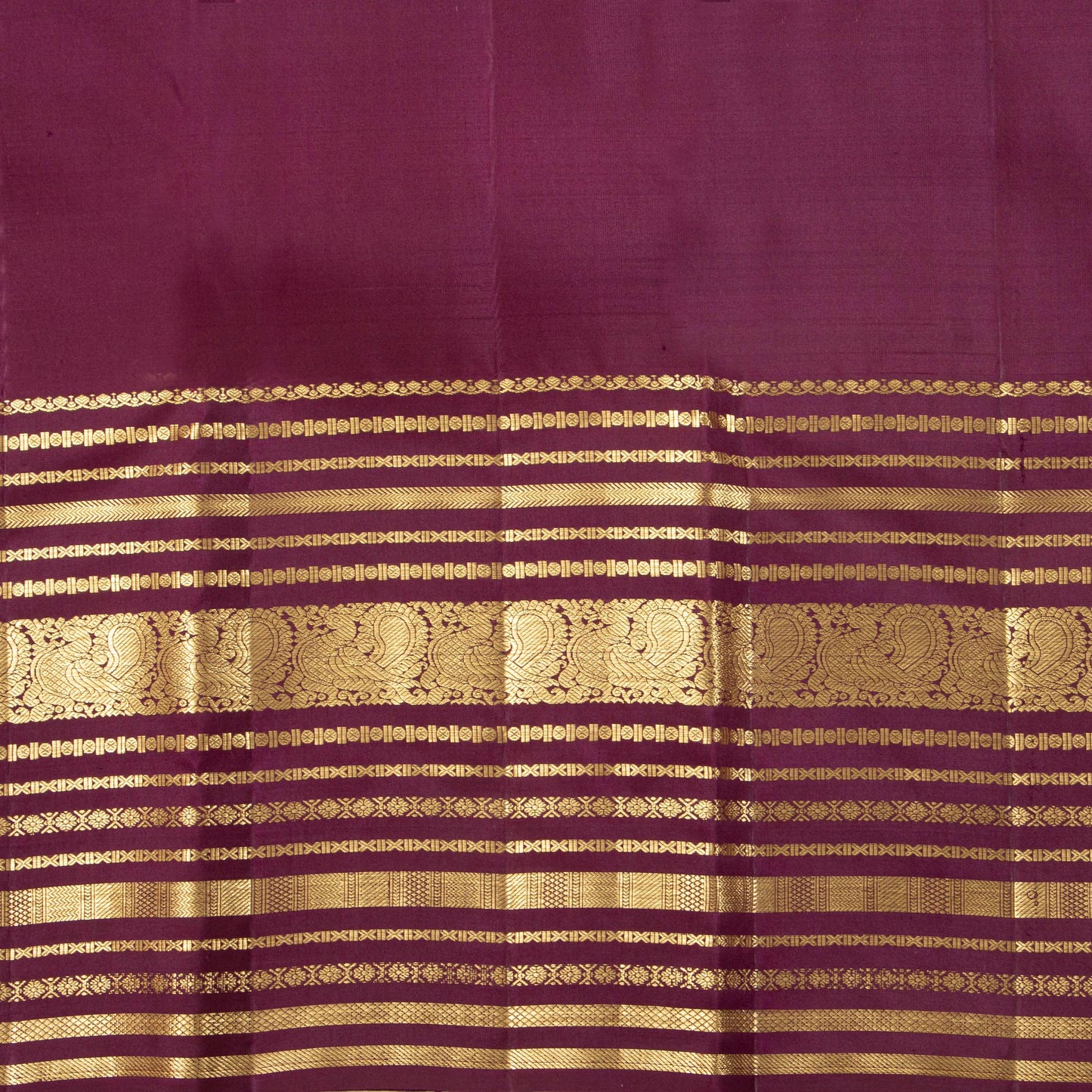 Rust And Purple Kanchipuram Silk Saree For Festive Wear PV MEN 291