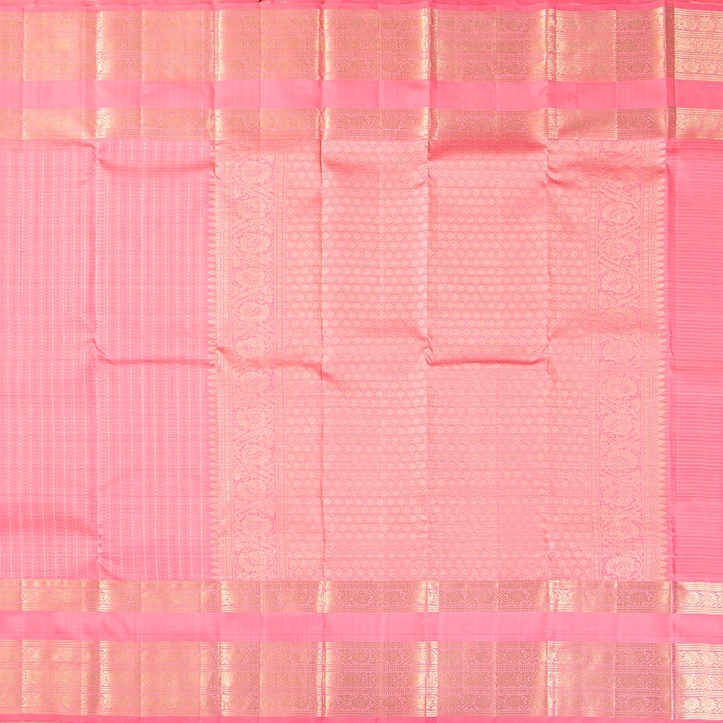 Pink Kanchipuram Silk Saree For Bridal Wear PV MEN 256