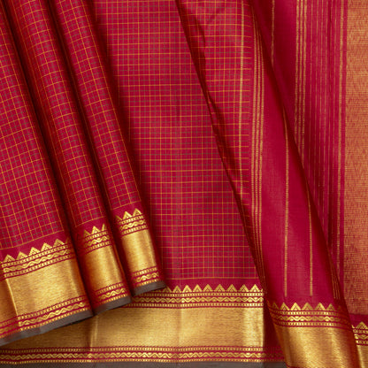 Maroon Kanchipuram Silk Saree For Festive Wear PV NYC 1417