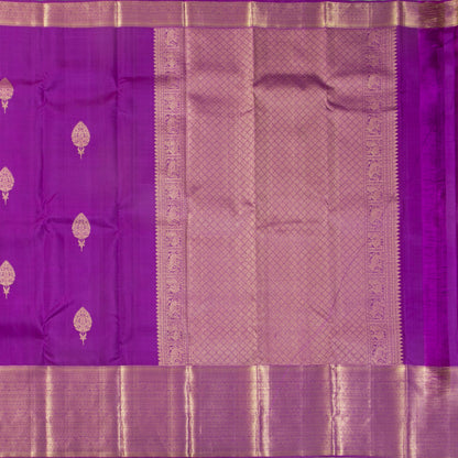 Purple Kanchipuram Silk Saree For Festive Wear PV MEN 287