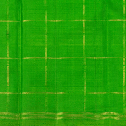 Green Kanchipuram Borderless Silk Saree For Festive Wear PV NYC 1411