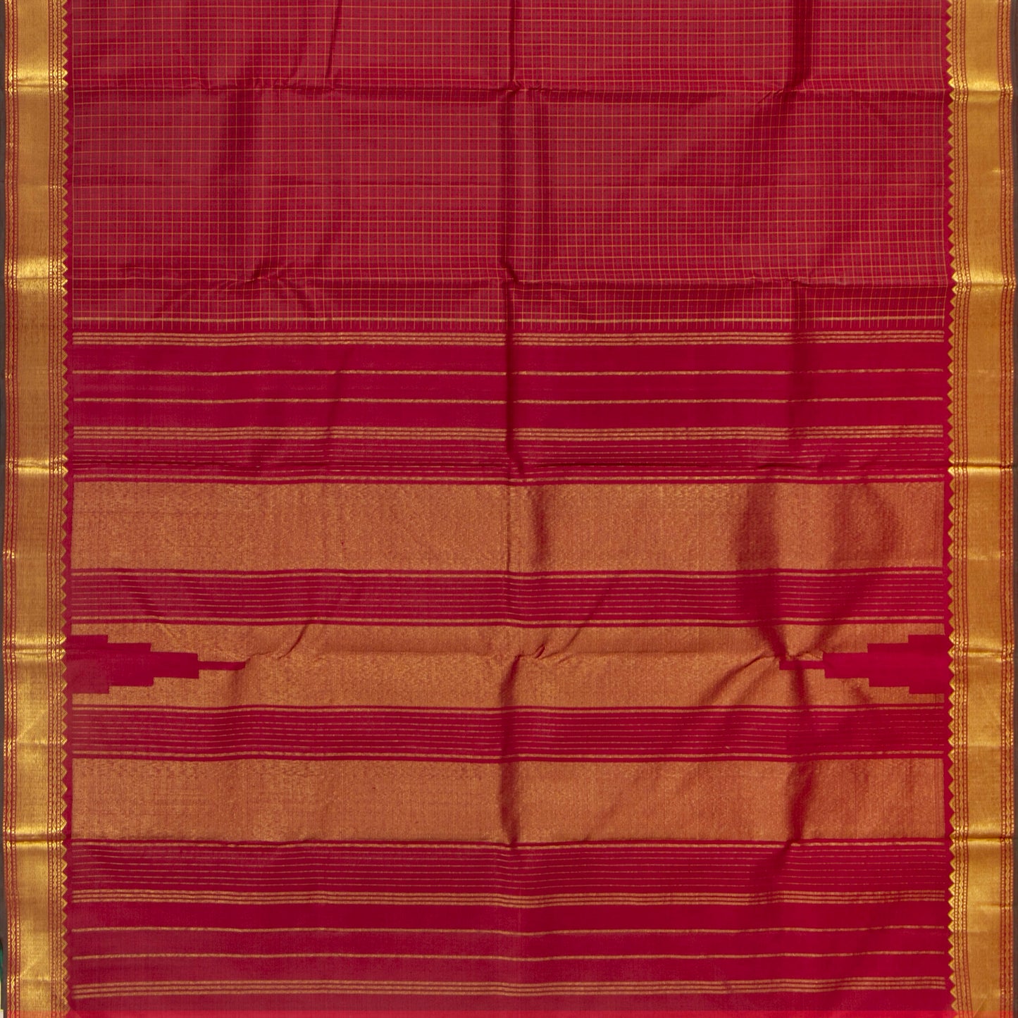 Maroon Kanchipuram Silk Saree For Festive Wear PV NYC 1417