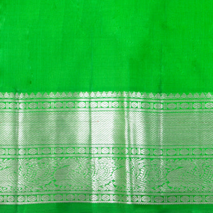 Green Kanchipuram Silk Saree For Wedding Wear PV NYC 1393