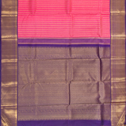 Pink And Violet Kanchipuram Silk Saree For Wedding Wear PV NYC 1284