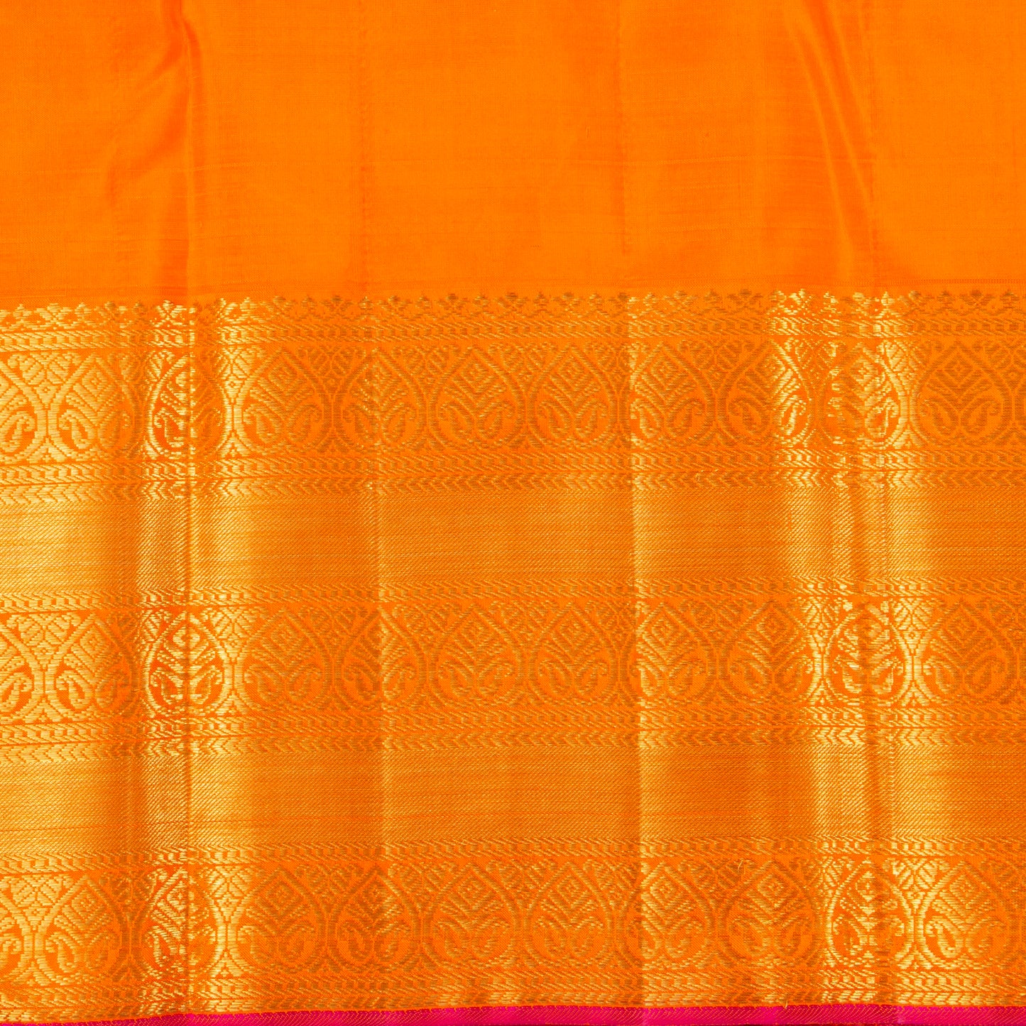 Pista Green And Orange Kanchipuram Silk Saree For Wedding Wear PV NYC 1306