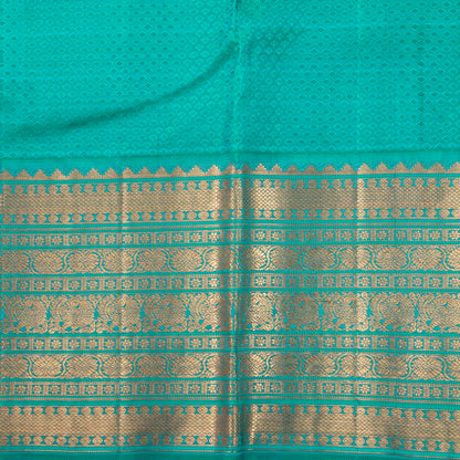 PInk And Anandha Blue Kanchipuram Silk Saree With Contrast Border For Wedding Wear PV NYC 1291