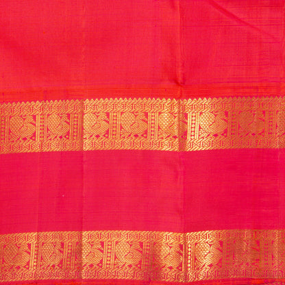 Green And Pink Kanchipuram Silk Saree For Festive Wear PV NYC 1281