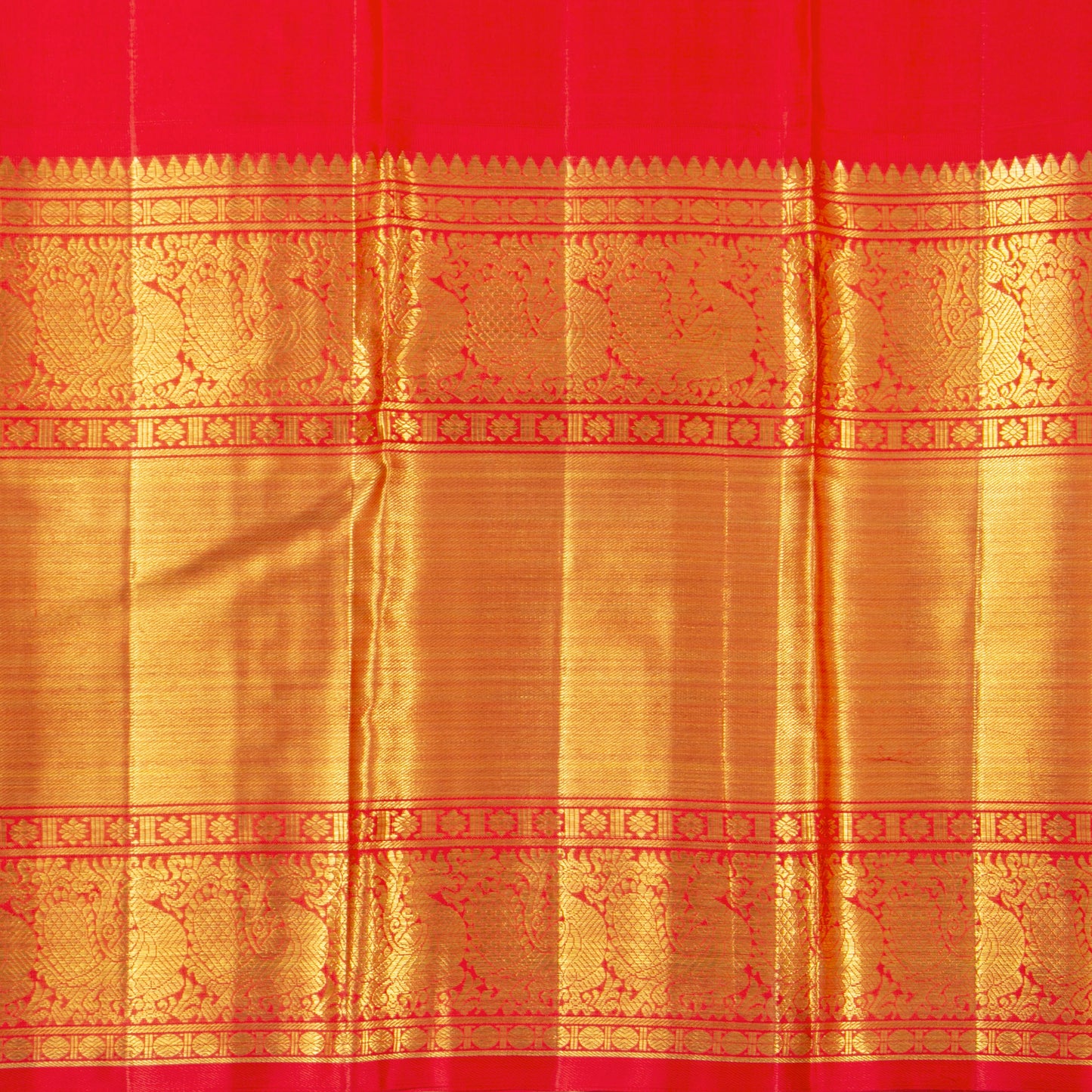 Purple And Red Kanchipuram Silk Saree For Wedding Wear PV NYC 1372