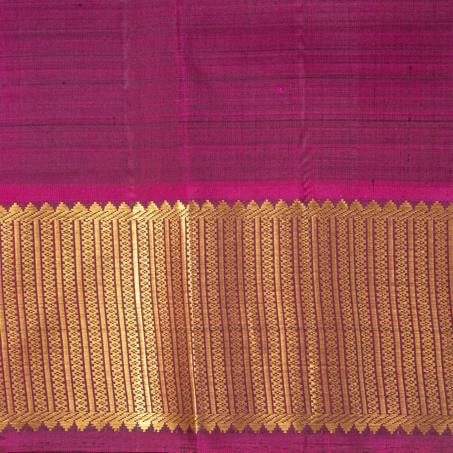 Black And Magenta Kanchipuram Silk Saree For Festive Wear PV NYC 1420