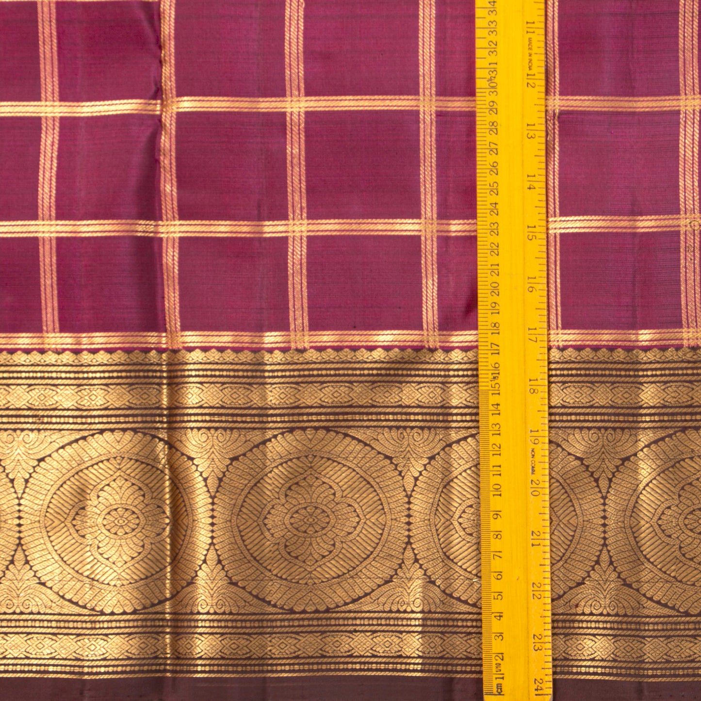 Byzantium Purple And Brown Kanchipuram Silk Saree For Bridal Wear PV MEN 232