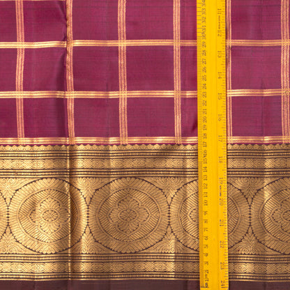 Byzantium Purple And Brown Kanchipuram Silk Saree For Bridal Wear PV MEN 232