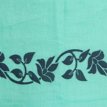 Turquoise Blue Dhakai Jamdhani Mulmul Silk Saree For Office Wear PV MJ 75