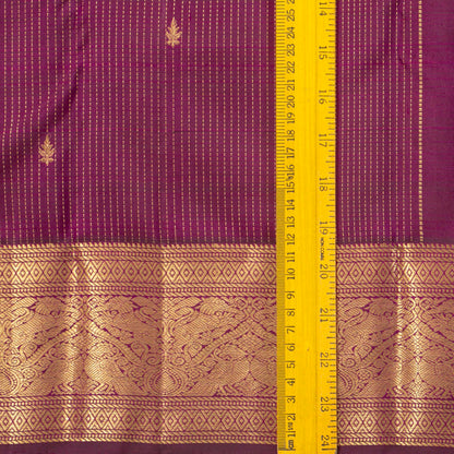 Byzantium Purple Kanchipuram Silk Saree For Wedding Wear PV MEN 269