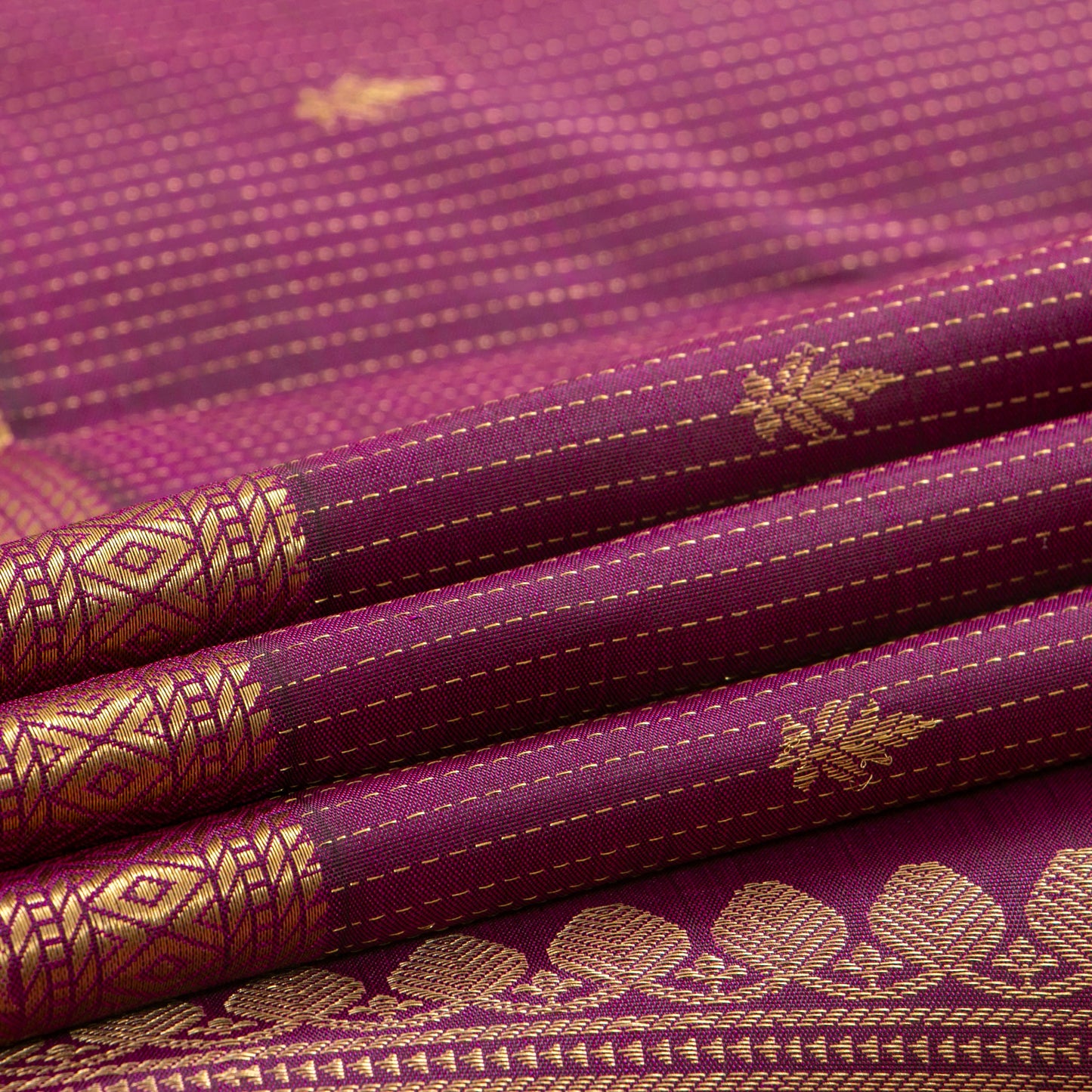 Byzantium Purple Kanchipuram Silk Saree For Wedding Wear PV MEN 269