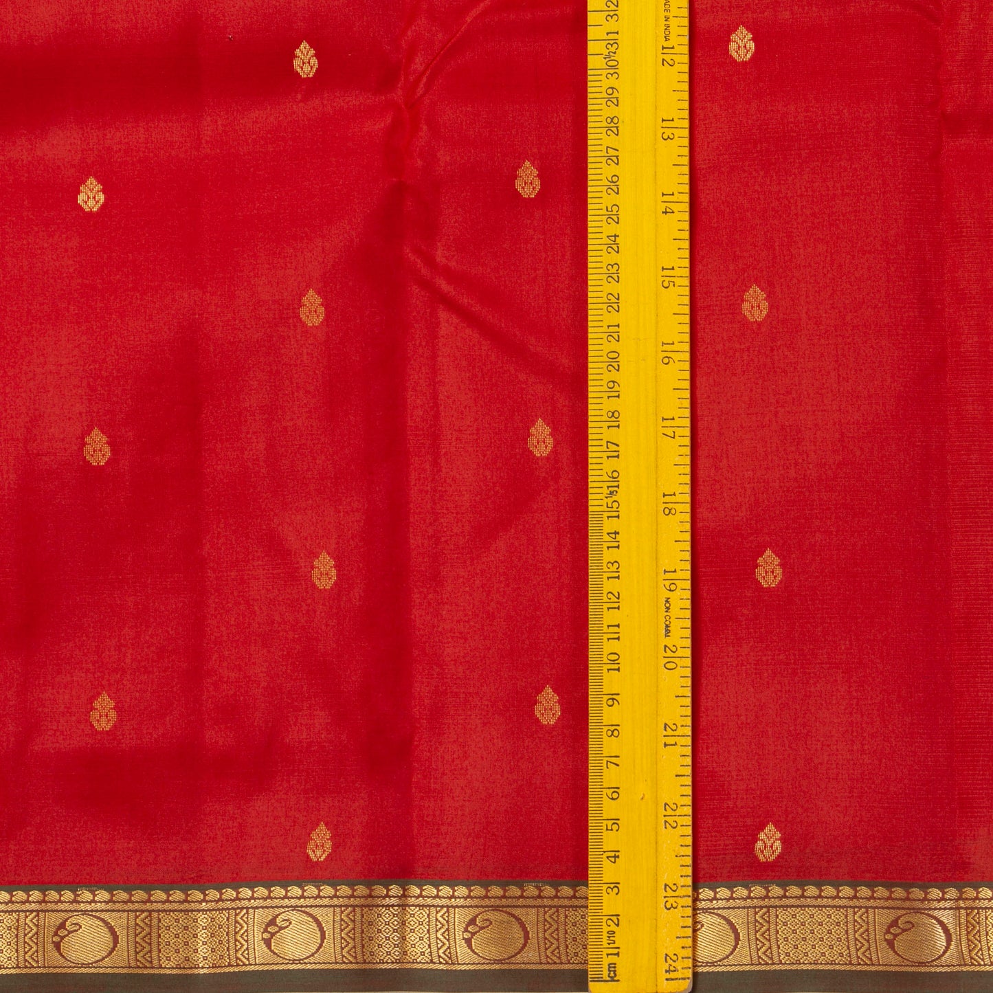 Red And Brown Kanchipuram Silk Saree Light Weight For Festive Wear PV MEN 150