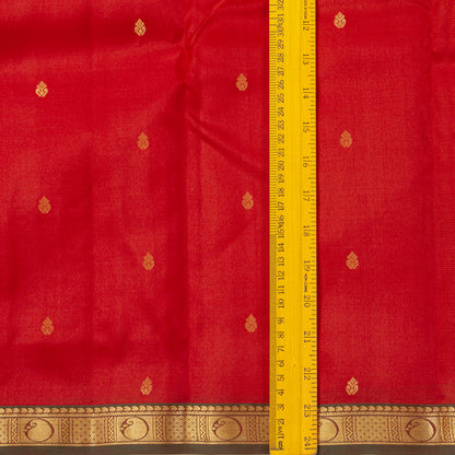 Red And Brown Kanchipuram Silk Saree Light Weight For Festive Wear PV MEN 150