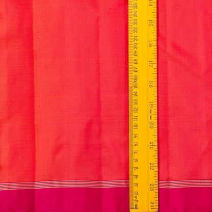 Orange And Pink Dual Shade Kanchipuram Silk Saree Light Weight For Office Wear PV MEN 135